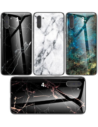 Samsung Note 10 Marmorskal 9H Härdat Glas Baksida Glassback V2