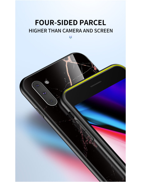 Samsung Note 10 Marmorskal 9H Härdat Glas Baksida Glassback V2