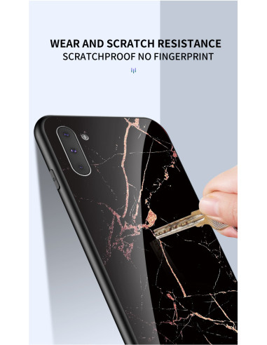 Samsung Note 10 Marmorskal 9H Härdat Glas Baksida Glassback V2