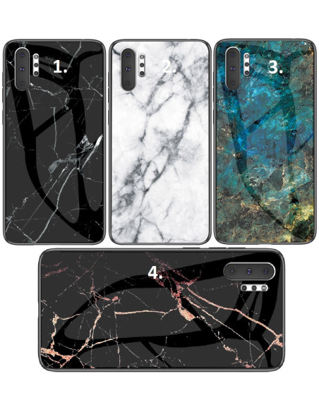 Samsung Note 10 Plus Marmorskal 9H Härdat Glas Baksida Glassback V2