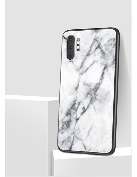 Samsung Note 10 Plus Marmorskal 9H Härdat Glas Baksida Glassback V2