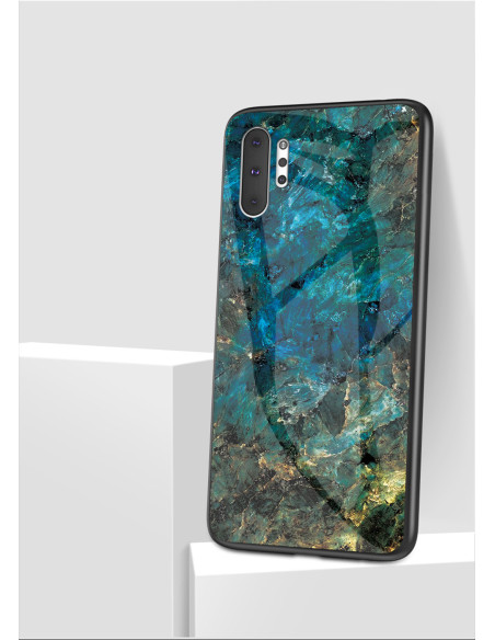 Samsung Note 10 Plus Marmorskal 9H Härdat Glas Baksida Glassback V2