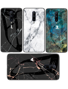 OnePlus 7 Pro Marmorskal 9H Härdat Glas Baksida Glassback V2 2