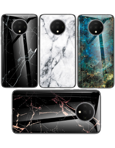 OnePlus 7T Marmorskal 9H Härdat Glas Baksida Glassback V2