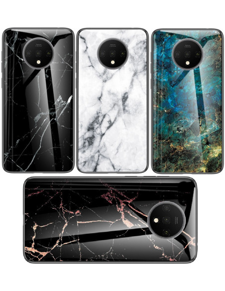 OnePlus 7T Marmorskal 9H Härdat Glas Baksida Glassback V2