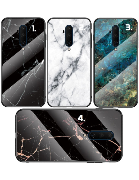 OnePlus 7T Pro Marmorskal 9H Härdat Glas Baksida Glassback V2