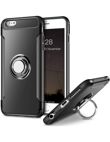 iPhone 6S Plus skal med ringhållare, sett från sidan med stativfunktion
