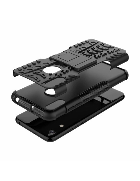 Detaljvy av Huawei Y6s stöttåliga skal med utfällbart stöd, sett från ovan
