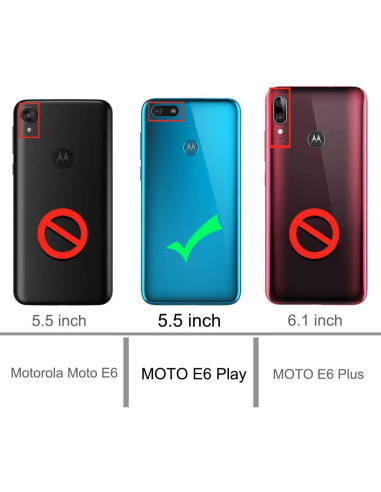 Motorola Moto E6 Play Stöttåligt Skal med Förstärkta Hörn