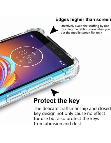 Motorola Moto E6 Play Stöttåligt Skal med Förstärkta Hörn