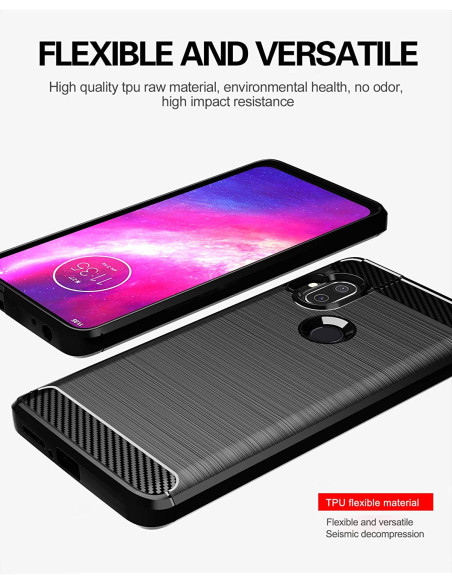 Motorola One Hyper Stöttåligt Skal SlimCarbon