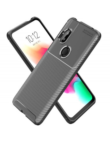 Motorola One Hyper skal i karbonfiberdesign med upphöjd ram och perfekt passform