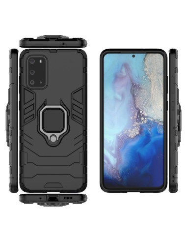 Samsung S20 Plus skal med ringhållare, visat från sidan med fokus på detaljer och design