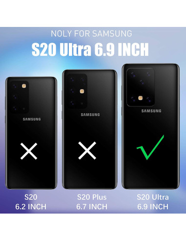 Svart stöttåligt skal för Samsung S20 Ultra med ringhållare, sett framifrån med tydlig detalj av ringhållaren