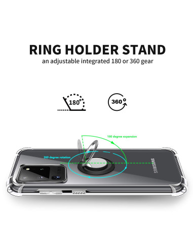 Samsung Galaxy S20 Ultra Stöttåligt Skal med Ringhållare Fresh