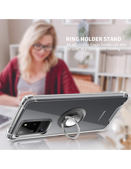 Samsung Galaxy S20 Ultra Stöttåligt Skal med Ringhållare Fresh