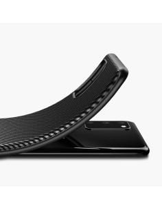 Samsung S20 Plus mobilskal i fullkolfiber, sett från sidan med telefon inskjuten 2