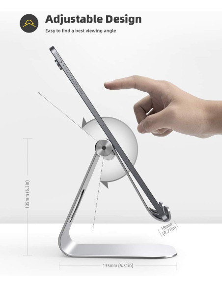 Justerbart surfplattestativ i detaljvy med fokus på justeringsmekanismen