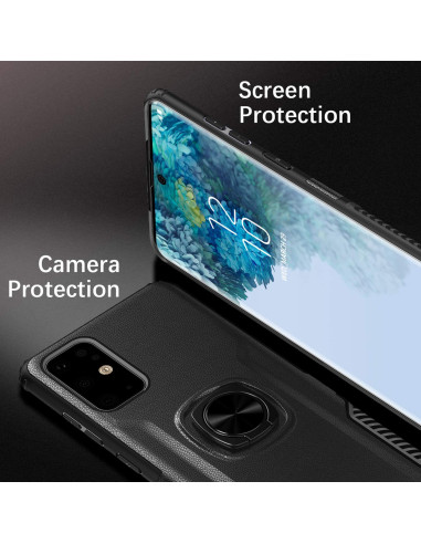 Samsung A71 Praktisk Stöttåligt Skal med Ringhållare V5