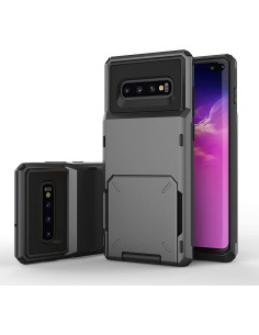 Samsung S10e Stöttåligt Skal med Kortfack Void
