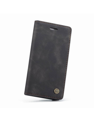 Svart flipfodral för iPhone 7 med stängd vy och elegant design