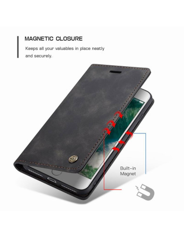 iPhone 8 Plus Elegant Flipfodral CaseMe 3-FACK