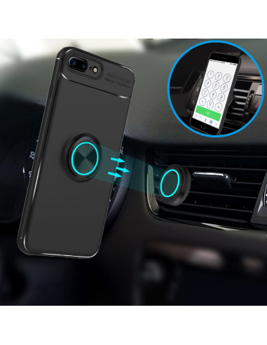 iPhone 8 Plus Praktisk Stöttåligt Skal med Ringhållare V3