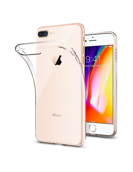iPhone 8 Plus Stöttåligt Genomskinligt Skal Simple