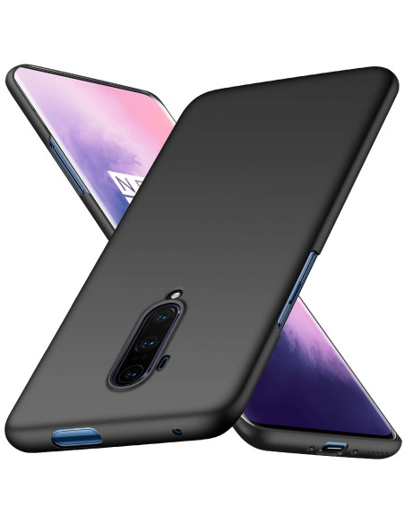 Mattsvart skal för OnePlus 8 med greppvänlig yta, visad från sidan