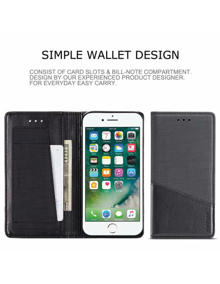 iPhone 7 / 8 / SE (2020 &amp; 2022) Elegant Fodral i PU-Läder med RFID Block