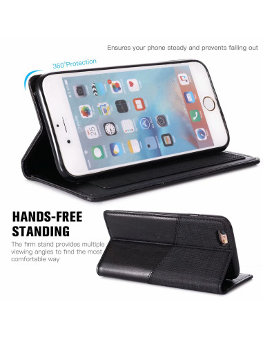 iPhone 6S Plus Elegant Fodral i PU-Läder med RFID Block