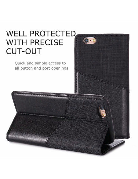 iPhone 6S Plus Elegant Fodral i PU-Läder med RFID Block
