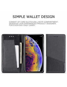 iPhone XS / X Elegant Fodral i PU-Läder med RFID Block