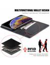 iPhone XS / X Elegant Fodral i PU-Läder med RFID Block