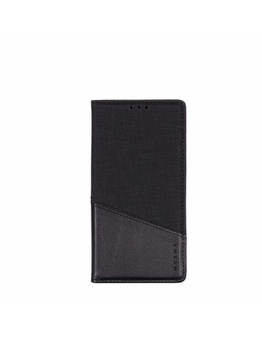 Framsidan av svart plånboksfodral i PU-läder för Huawei P30 Lite med stilren design