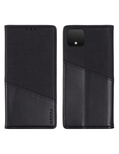 Svart fodral för Google Pixel 4 XL med texturerad yta, visat framifrån och bakifrån