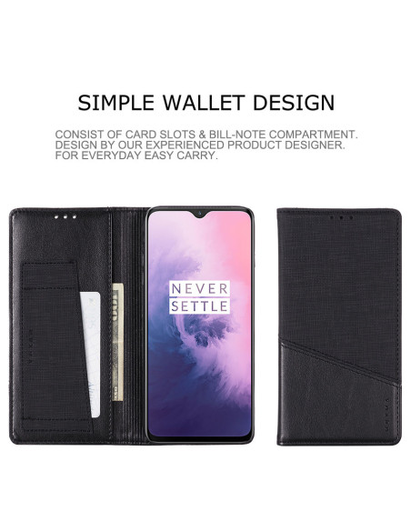 OnePlus 7 Elegant Fodral i PU-Läder med RFID Block