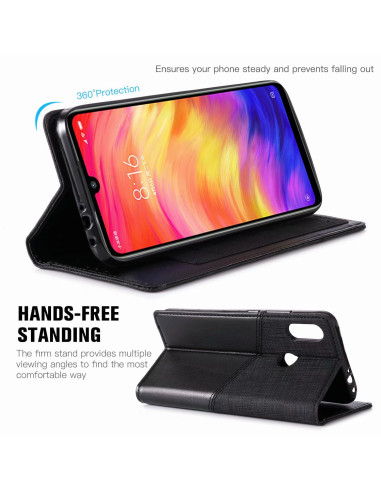 Xiaomi Redmi Note 7 Elegant Fodral i PU-Läder med RFID Block