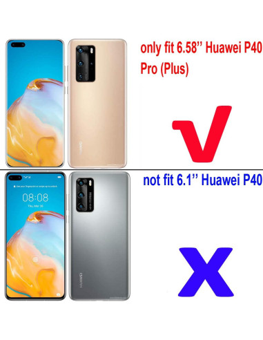 Sidovy vy av Huawei P40 Pro med härdat glas 3D som visar skärmens fulla täckning och design