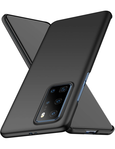 Mattsvart skal för Huawei P40 Pro med greppvänlig yta, sett från sidan