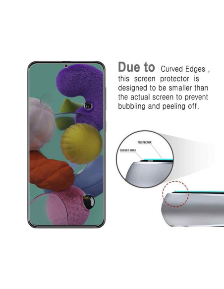 2-PACK Samsung A41 Privacy Härdat glas 0.26mm 2.5D 9H