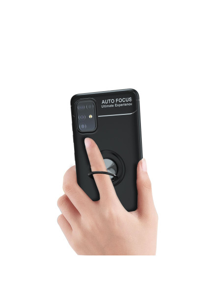 Samsung A41 Praktisk Stöttåligt Skal med Ringhållare V3