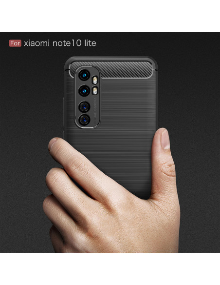 Xiaomi Mi Note 10 Lite Stöttåligt Skal SlimCarbon