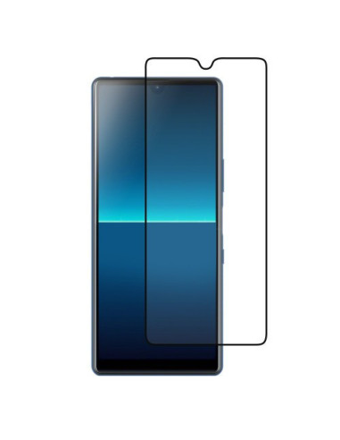 Framifrån vy av 2-PACK Härdat Glas för Xperia L4, med tydlig skärmskyddsskiss
