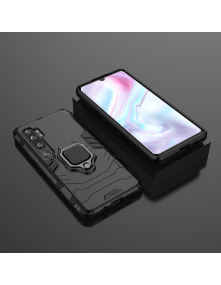 Xiaomi Mi 10 Pro skal med ringhållare, visat från sidan med telefon och skalets mönster