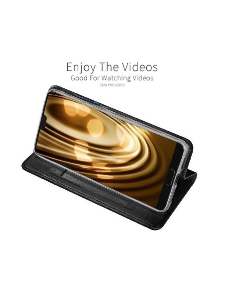 Xiaomi Mi 10 Pro Flipfodral Skin Pro, stående med telefon för videovisning