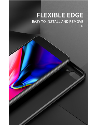 Xiaomi Mi 10 / Mi 10 Pro marmorskal med flexibel kant, monterat på telefon med skärmen synlig