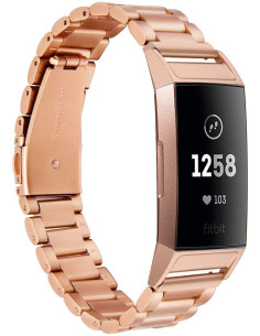 Metallarmband Fitbit Charge 3 Rosegold