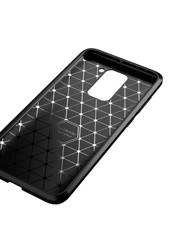 Detaljvy av insidan på FullCarbon V4-skalet för Xiaomi Redmi Note 9 med mönster