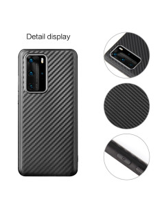 Stöttåligt skal i karbonfiberdesign för Huawei P40 Pro, sett bakifrån 2